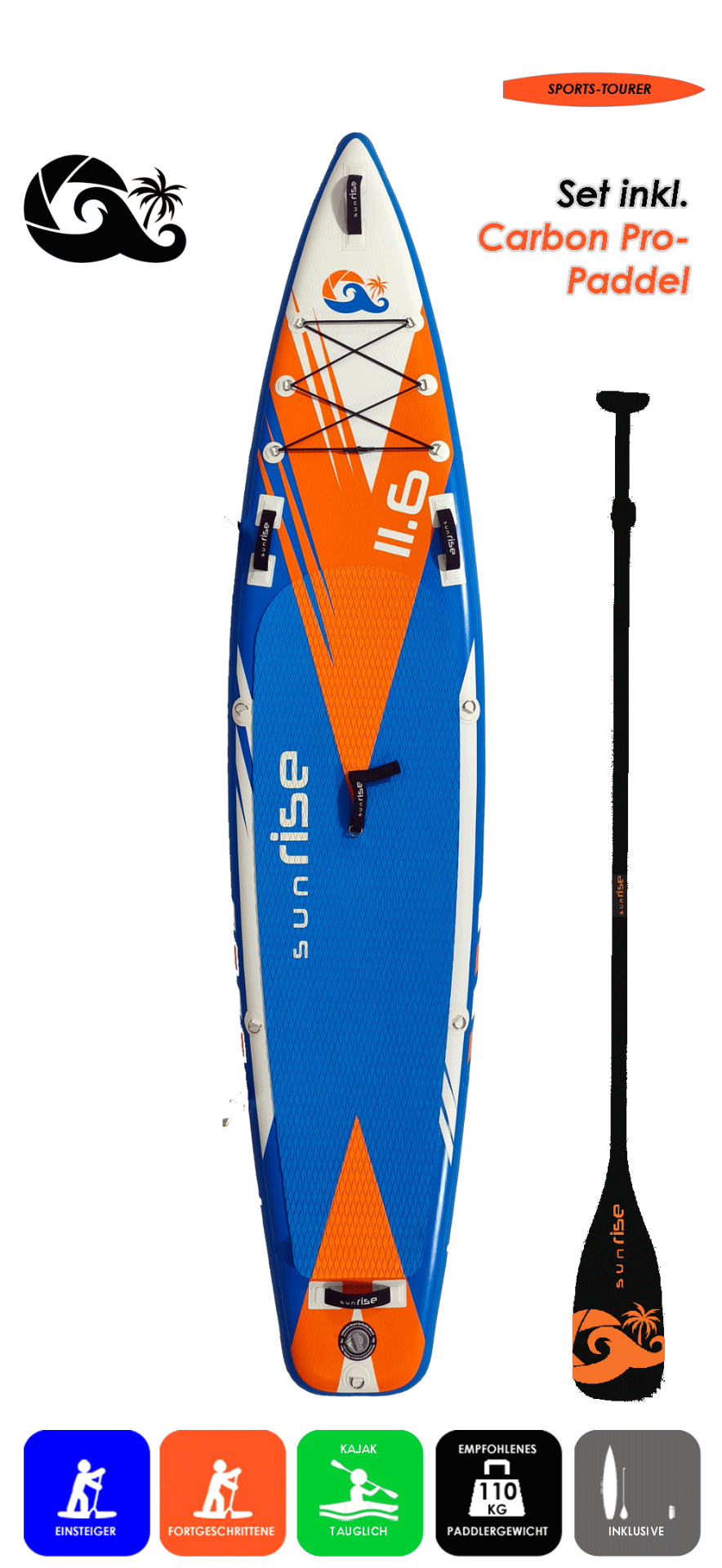 sunRISE 11.6x29 Top with Lima Paddel